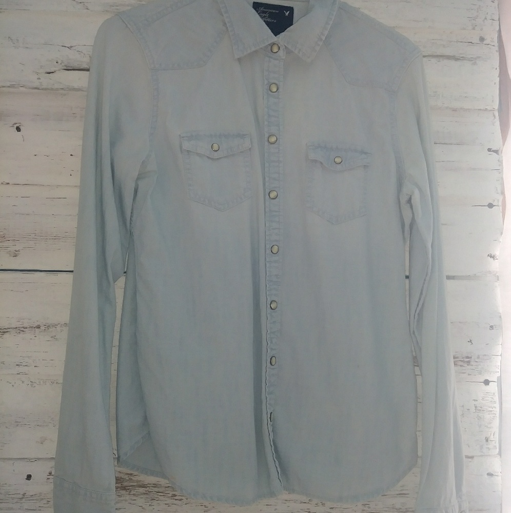 Light Blue Button Up - Picture 2 of 3